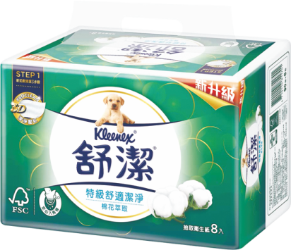 舒潔棉花萃取抽取衛生紙90抽 8包x8串 箱 蝦皮購物